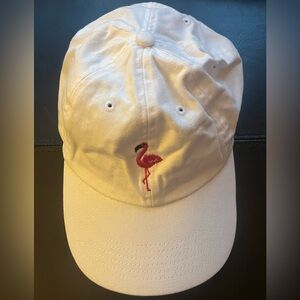 White Cap with Pink Flamingo
